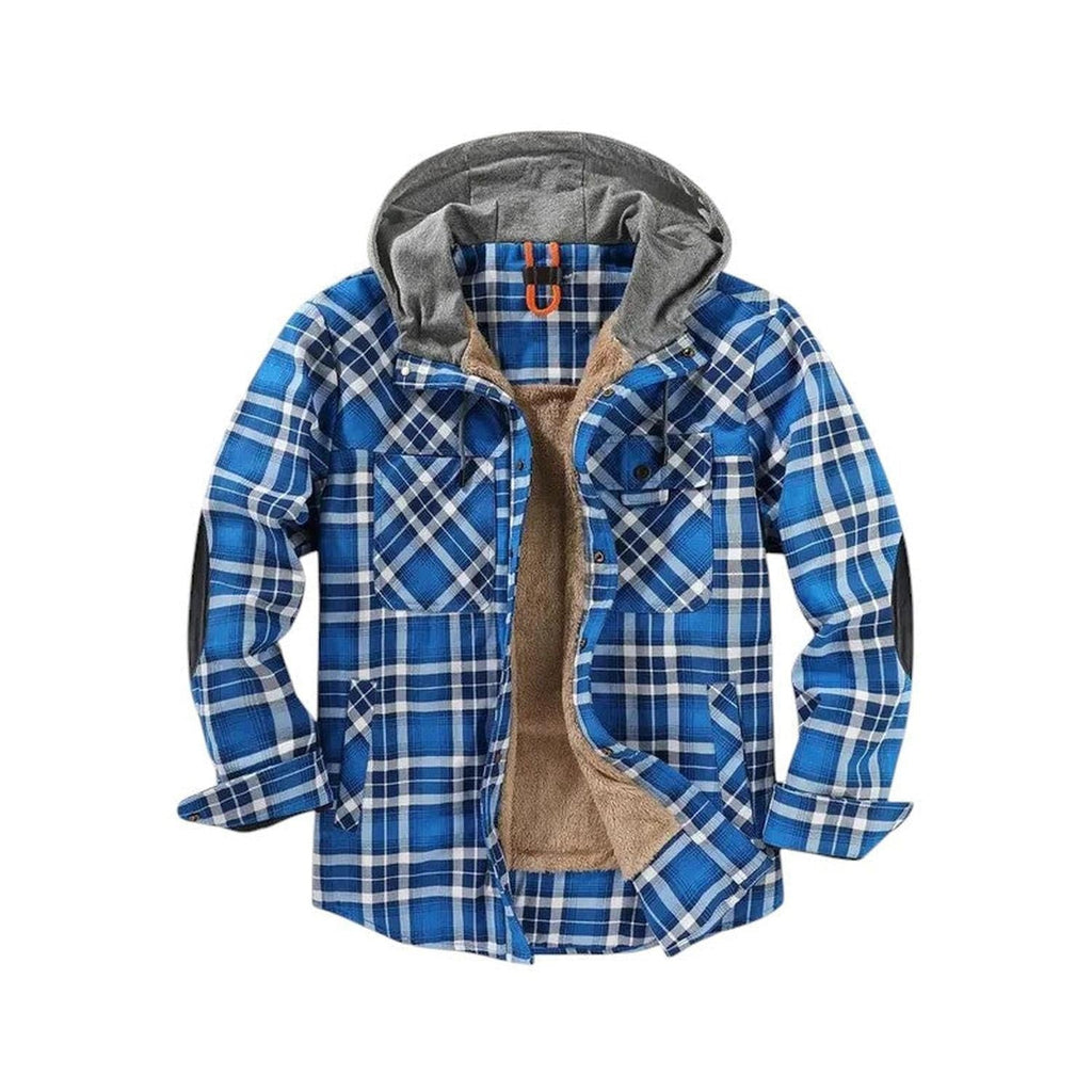 Checked Jacket Men Hooded