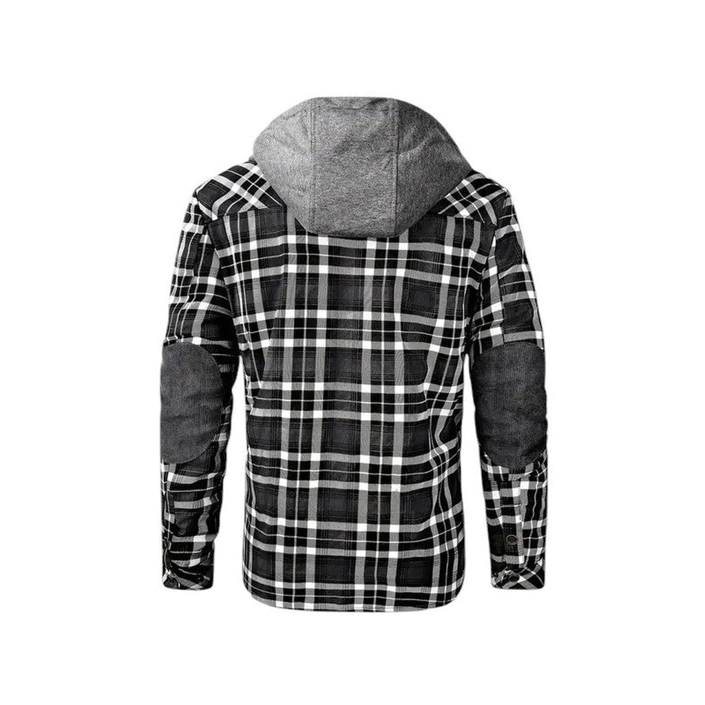 Checked Jacket Men Hooded