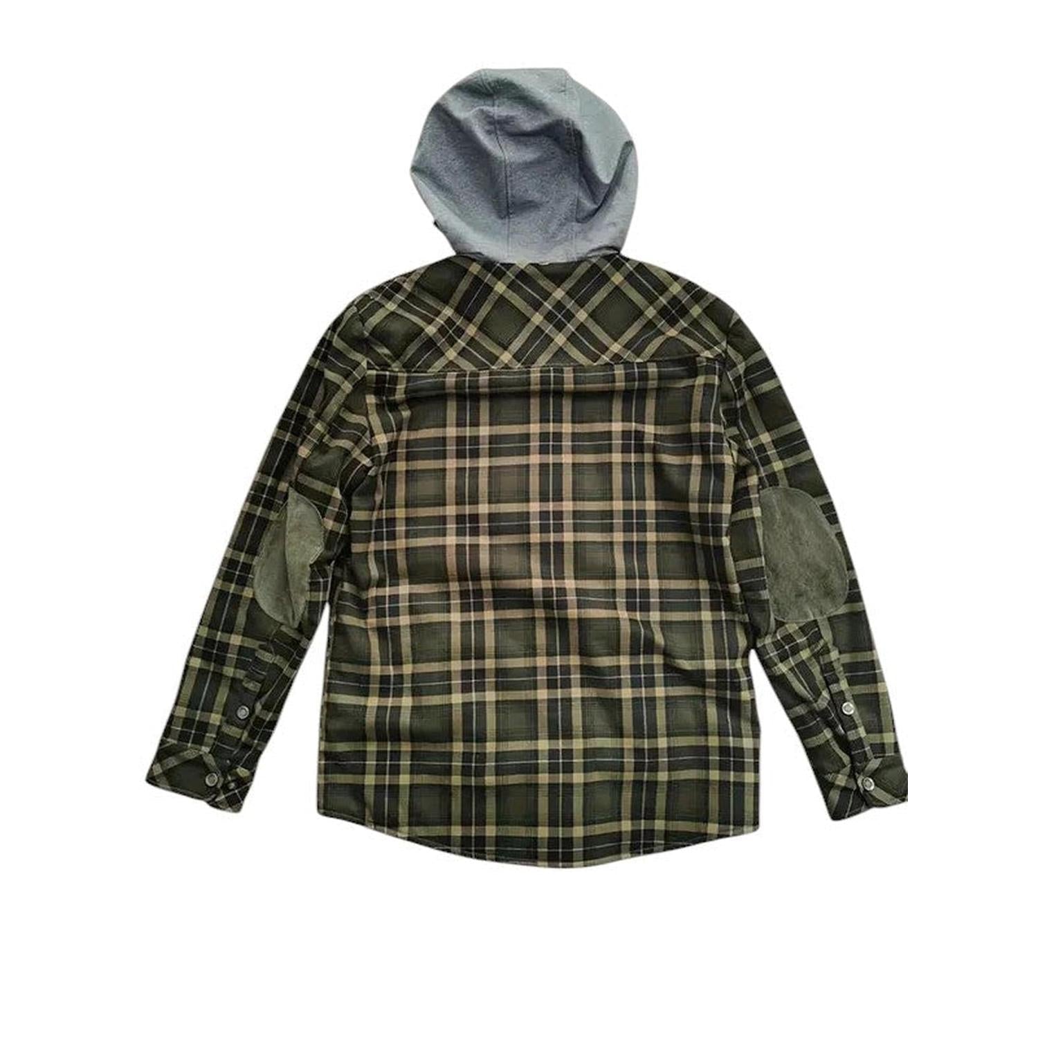 Checked Jacket Men Hooded
