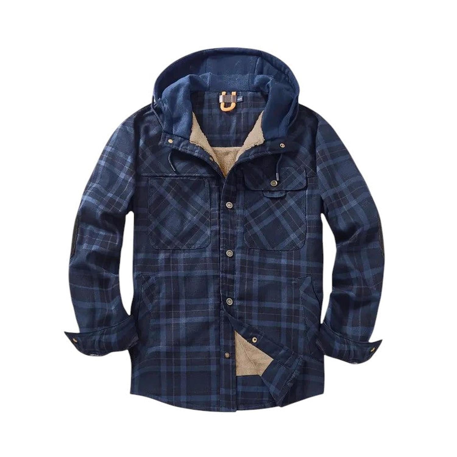 Checked Jacket Men Hooded
