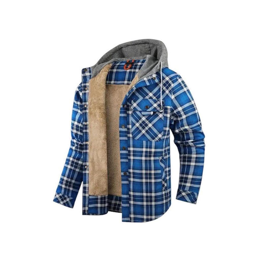 Checked Jacket Men Hooded