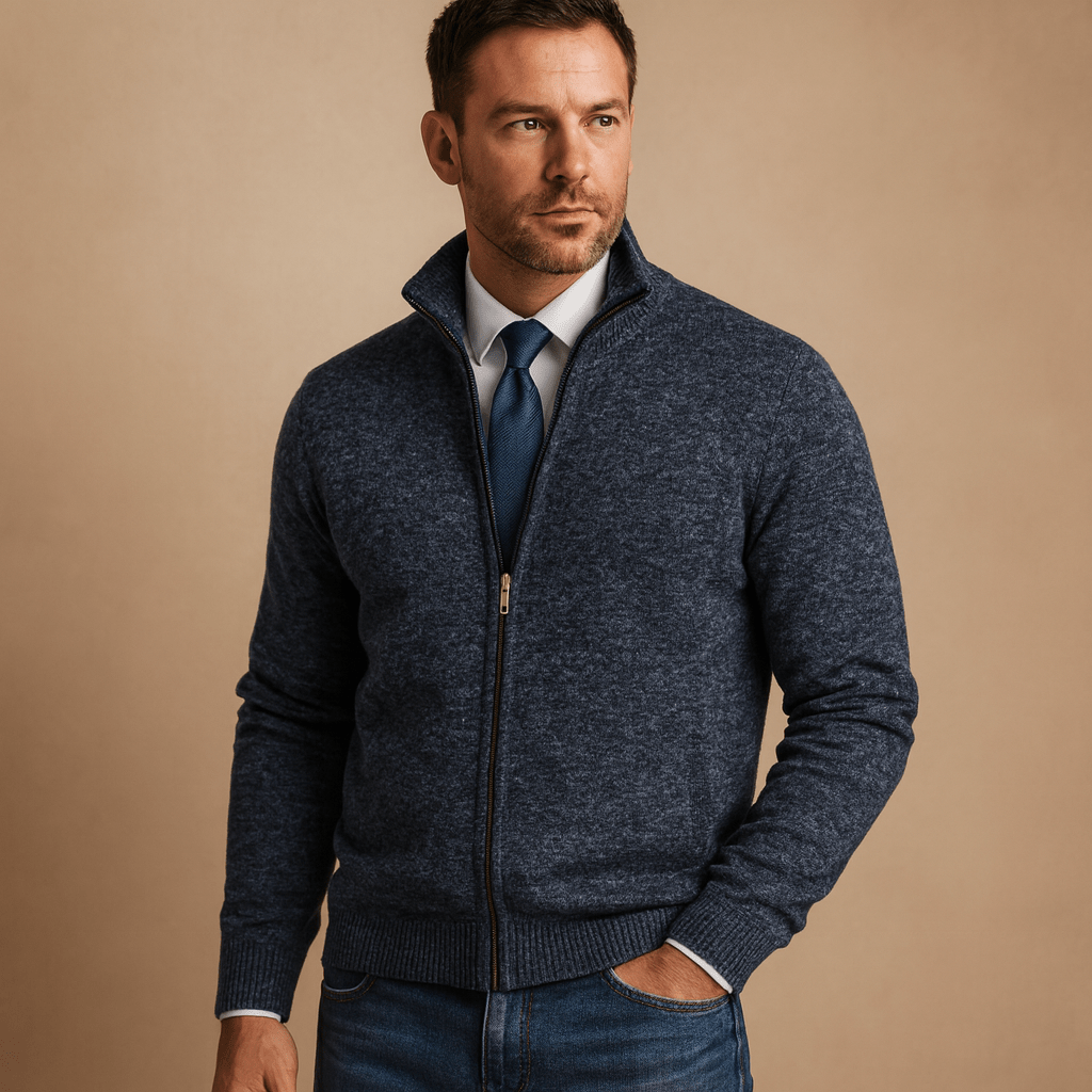 Jacket Men Zip-Up Design for Casual and Sporty Comfort