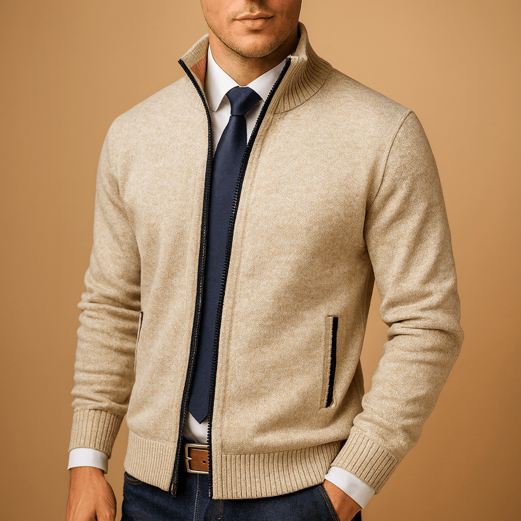 Jacket Men Zip-Up Design for Casual and Sporty Comfort