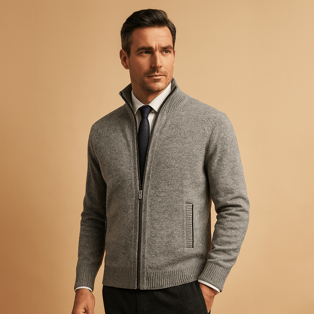 Jacket Men Zip-Up Design for Casual and Sporty Comfort