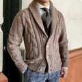 Knit Cardigan Men Button Down Warm Sweater