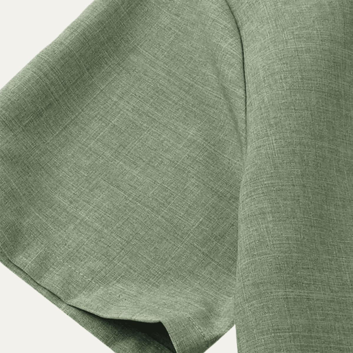 Men's Linen Shirt - Oversize Fit Short Sleeve Straight Cut