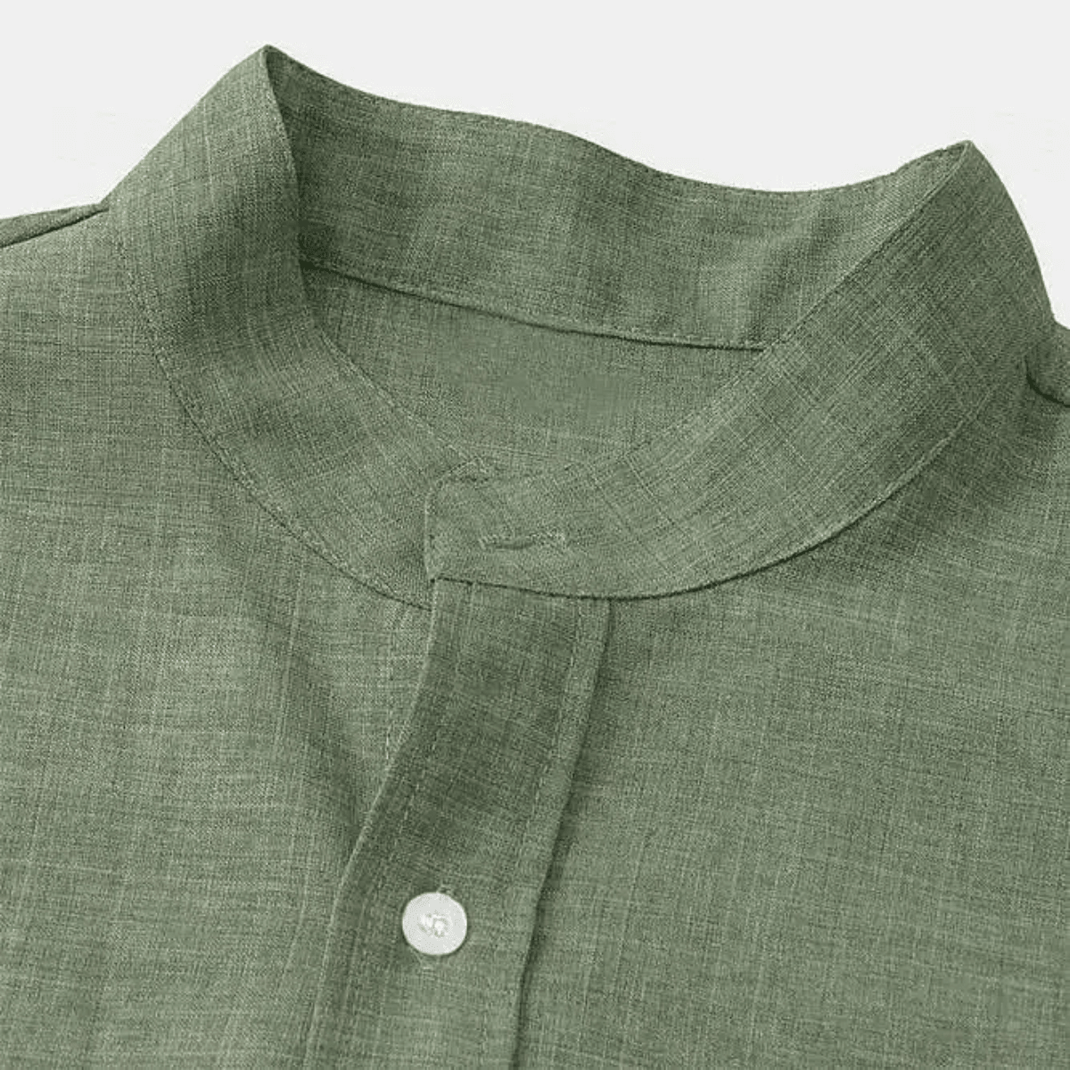 Men's Linen Shirt - Oversize Fit Short Sleeve Straight Cut