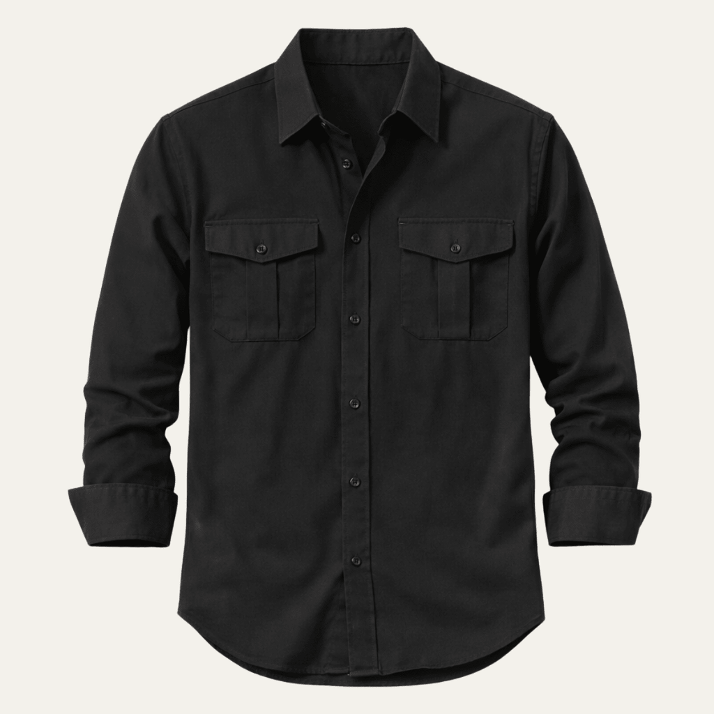 Men's Linen Shirt - Regular Fit Classic Collar Button Placket