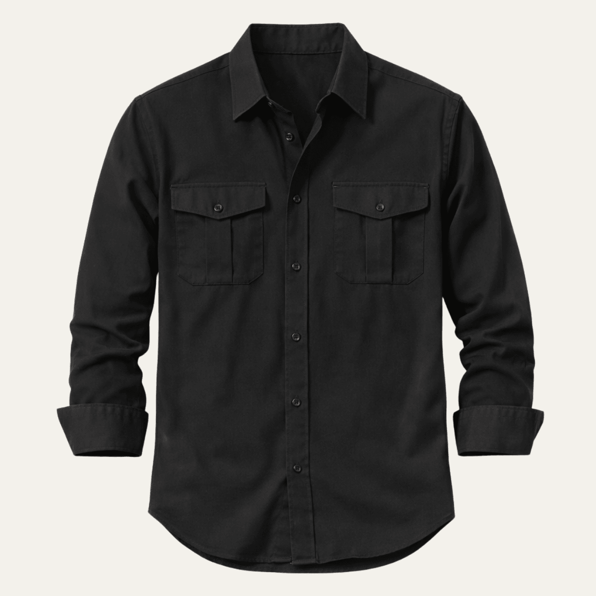 Men's Linen Shirt - Regular Fit Classic Collar Button Placket