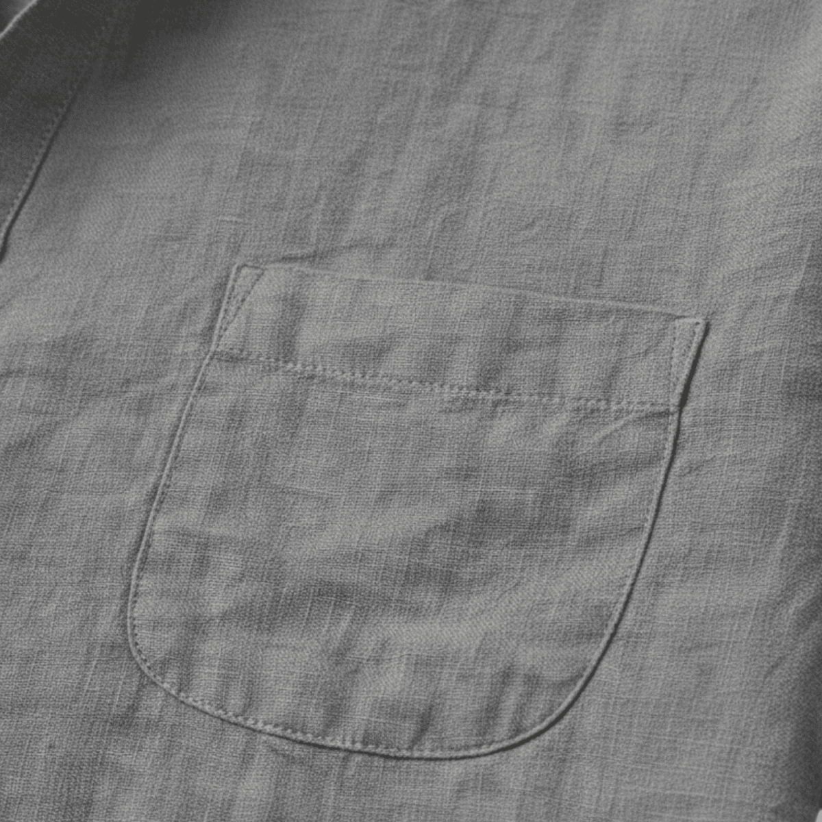 Men's Linen Shirt - Relaxed Fit Short Sleeve Henley Neck