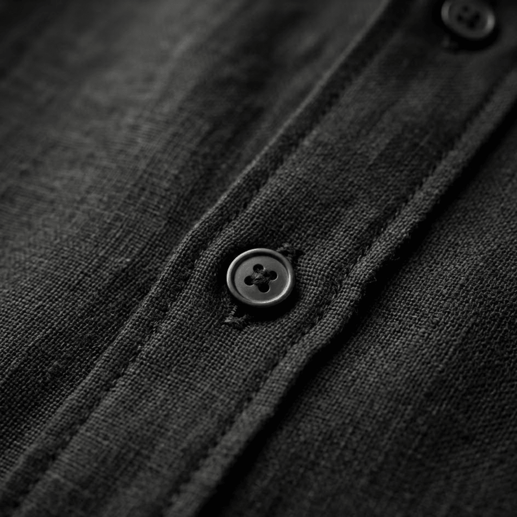 Men's Linen Shirt - Tailored Fit Full Button Placket