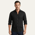 Men's Linen Shirt - Tailored Fit Full Button Placket