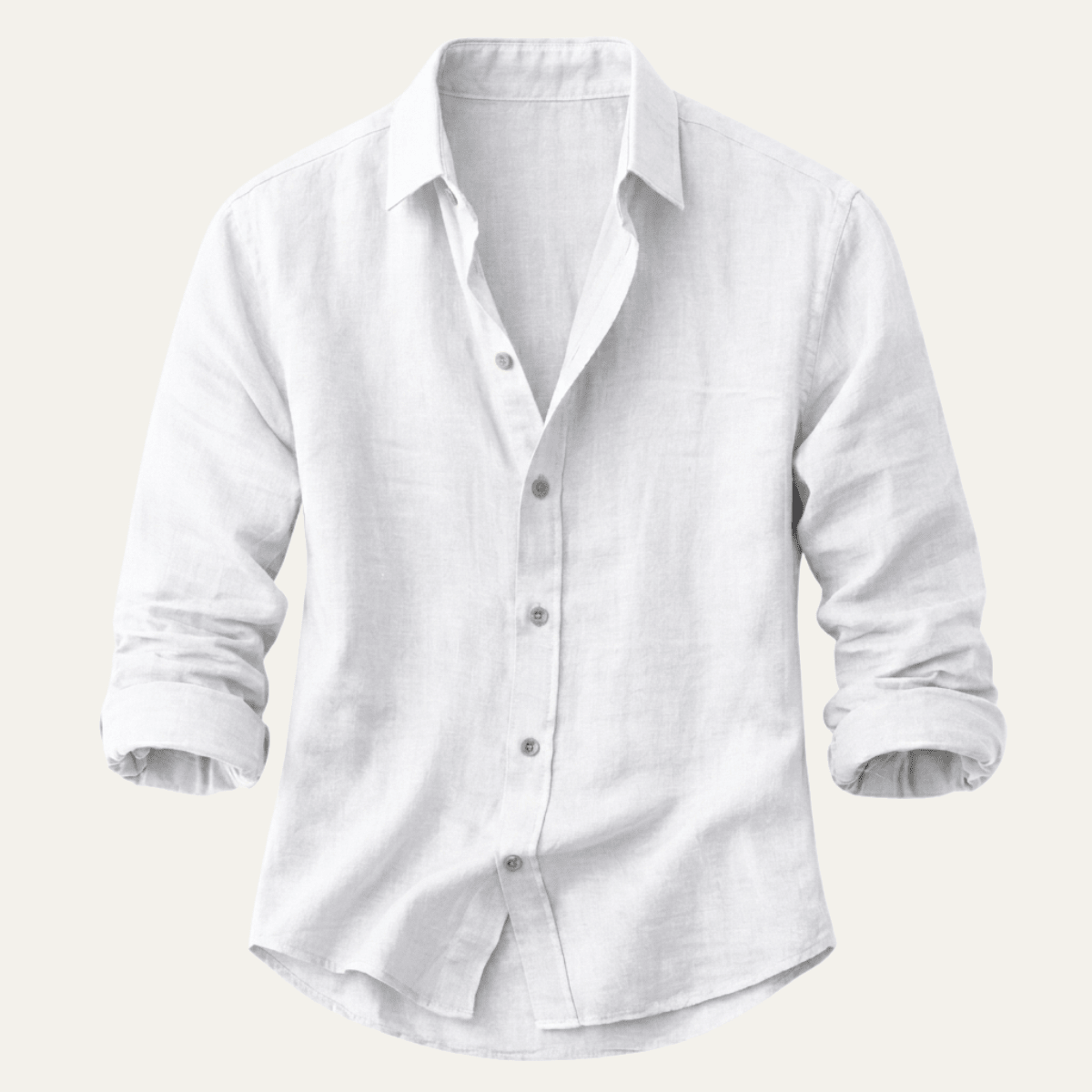Men's Linen Shirt - Tailored Fit Full Button Placket