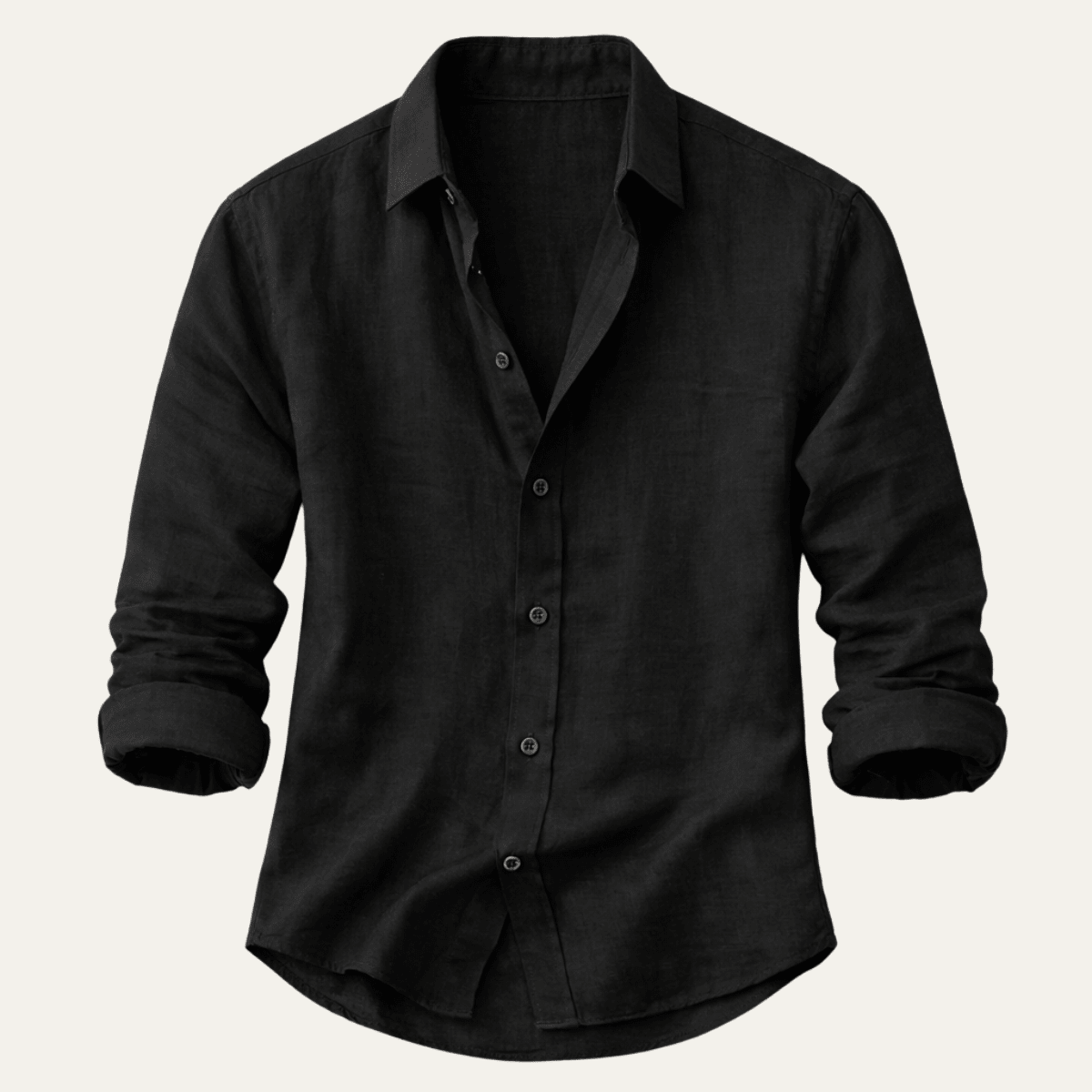 Men's Linen Shirt - Tailored Fit Full Button Placket
