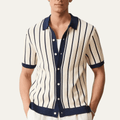 Men's Polo Shirt ¡ª Collared Knit Style Full Button Closure