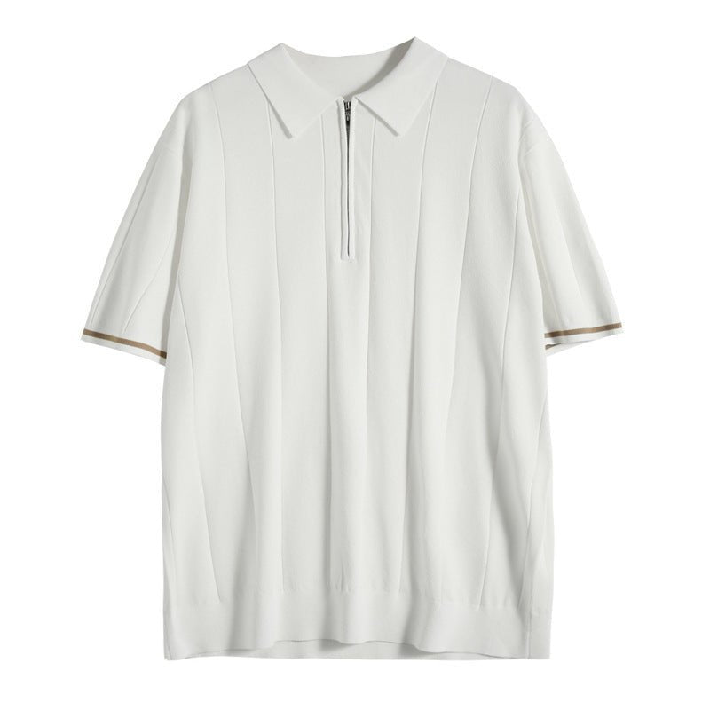 Men's Polo Shirt ¡ª Regular Fit Short Sleeve Quarter-Zip Closure
