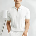 Men's Polo Shirt ¡ª Regular Fit Short Sleeve Quarter-Zip Closure