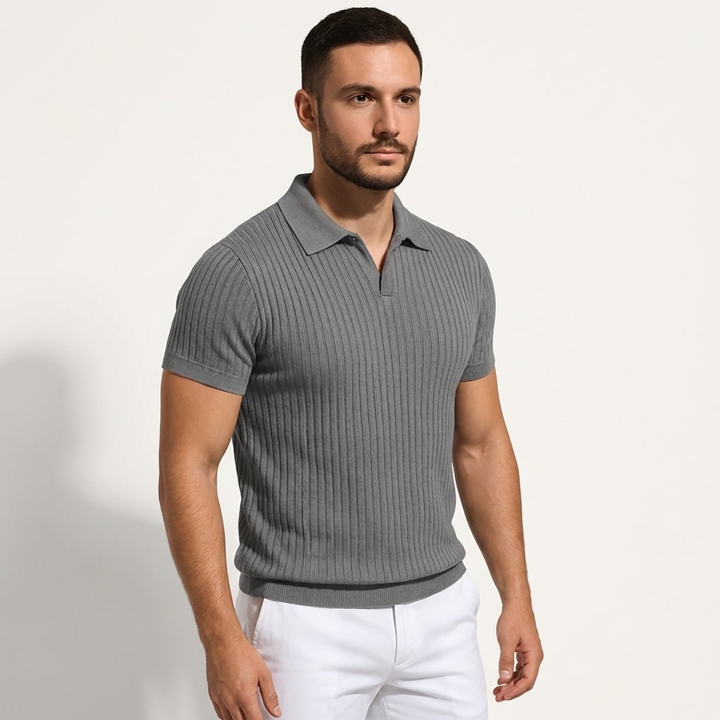 Men's Polo Shirt ¡ª Slim Fit Short Sleeve Button Placket