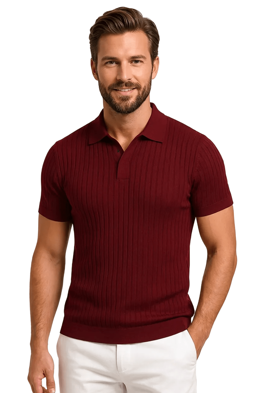 Men's Polo Shirt ¡ª Slim Fit Short Sleeve Button Placket