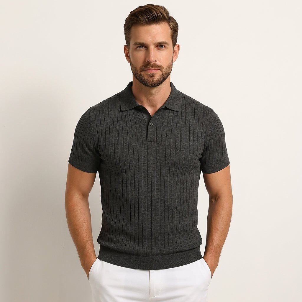 Men's Polo Shirt ¡ª Slim Fit Short Sleeve Button Placket
