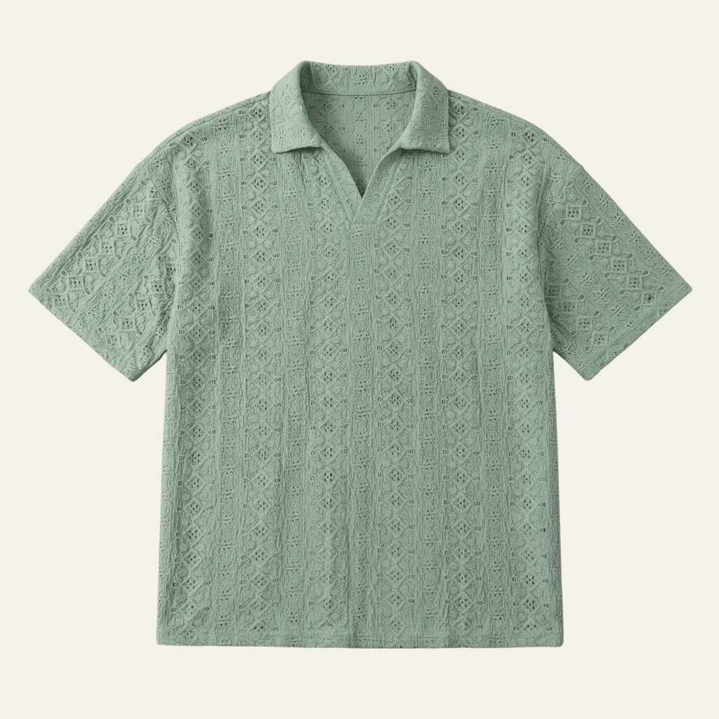 Men's Polo Shirt ¡ª Textured Knit Short Sleeve Collar Regular Fit