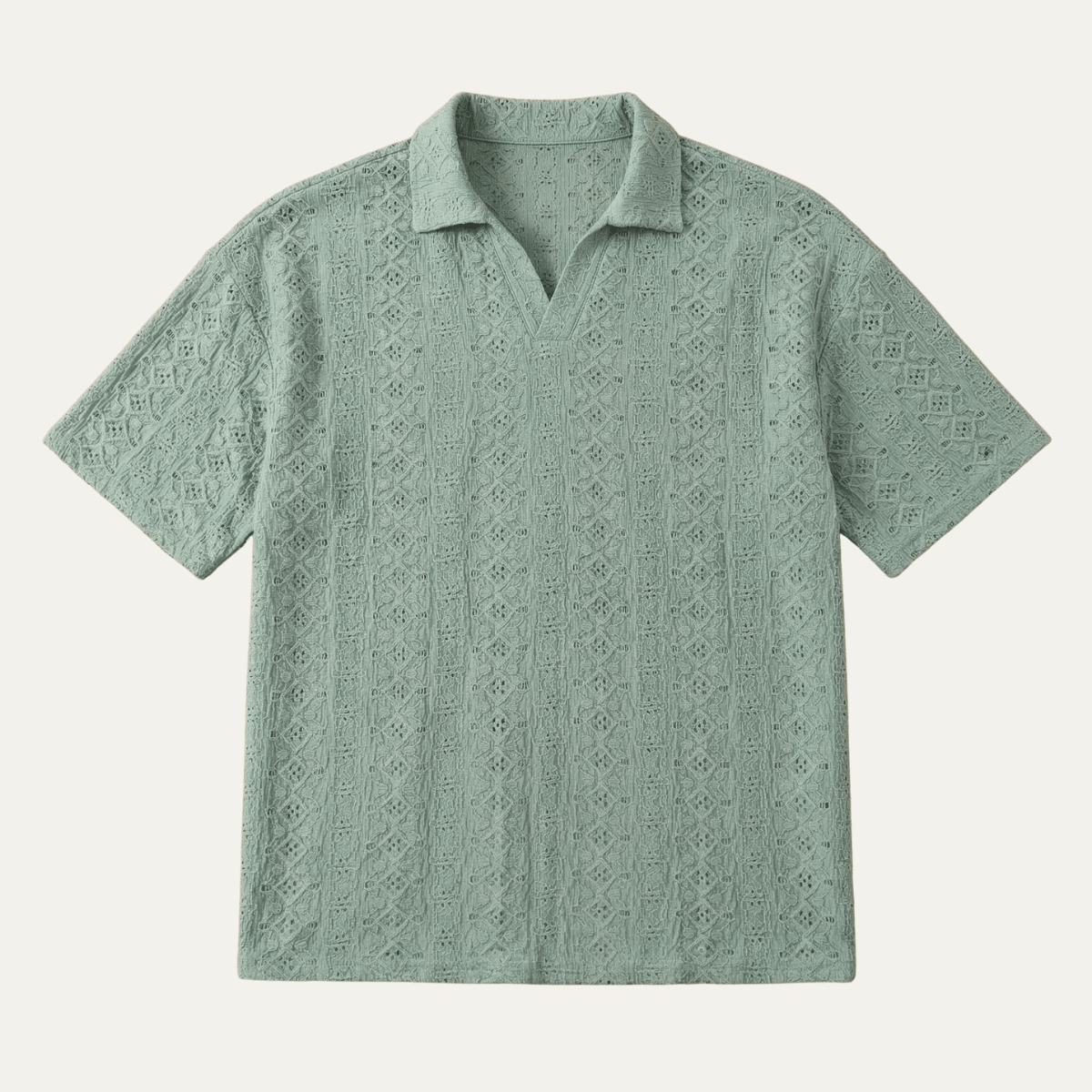 Men's Polo Shirt ¡ª Textured Knit Short Sleeve Collar Regular Fit