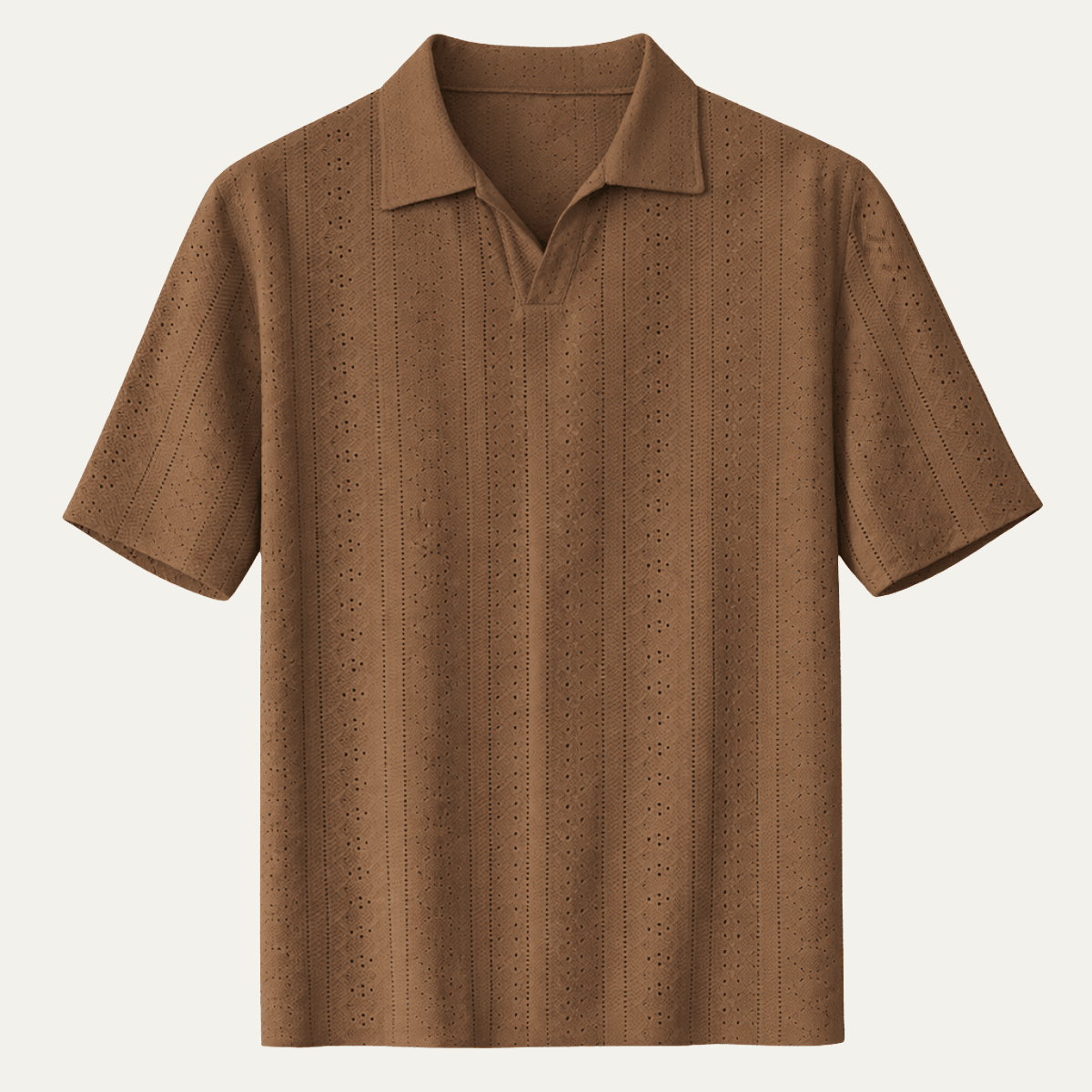 Men's Polo Shirt ¡ª Textured Knit Short Sleeve Collar Regular Fit