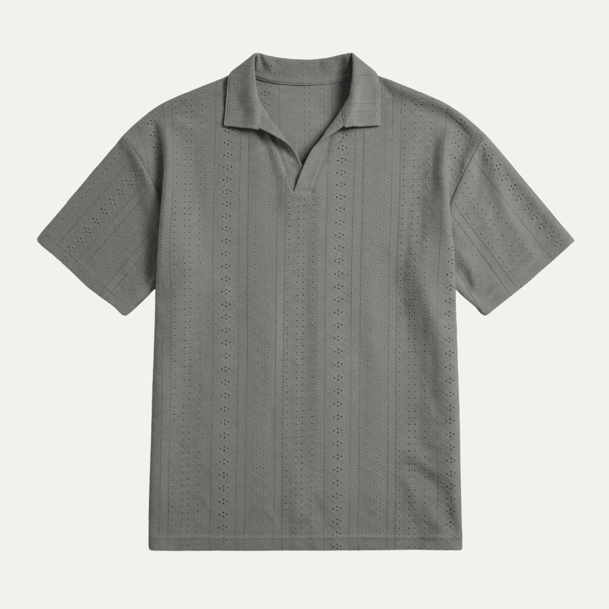 Men's Polo Shirt ¡ª Textured Knit Short Sleeve Collar Regular Fit