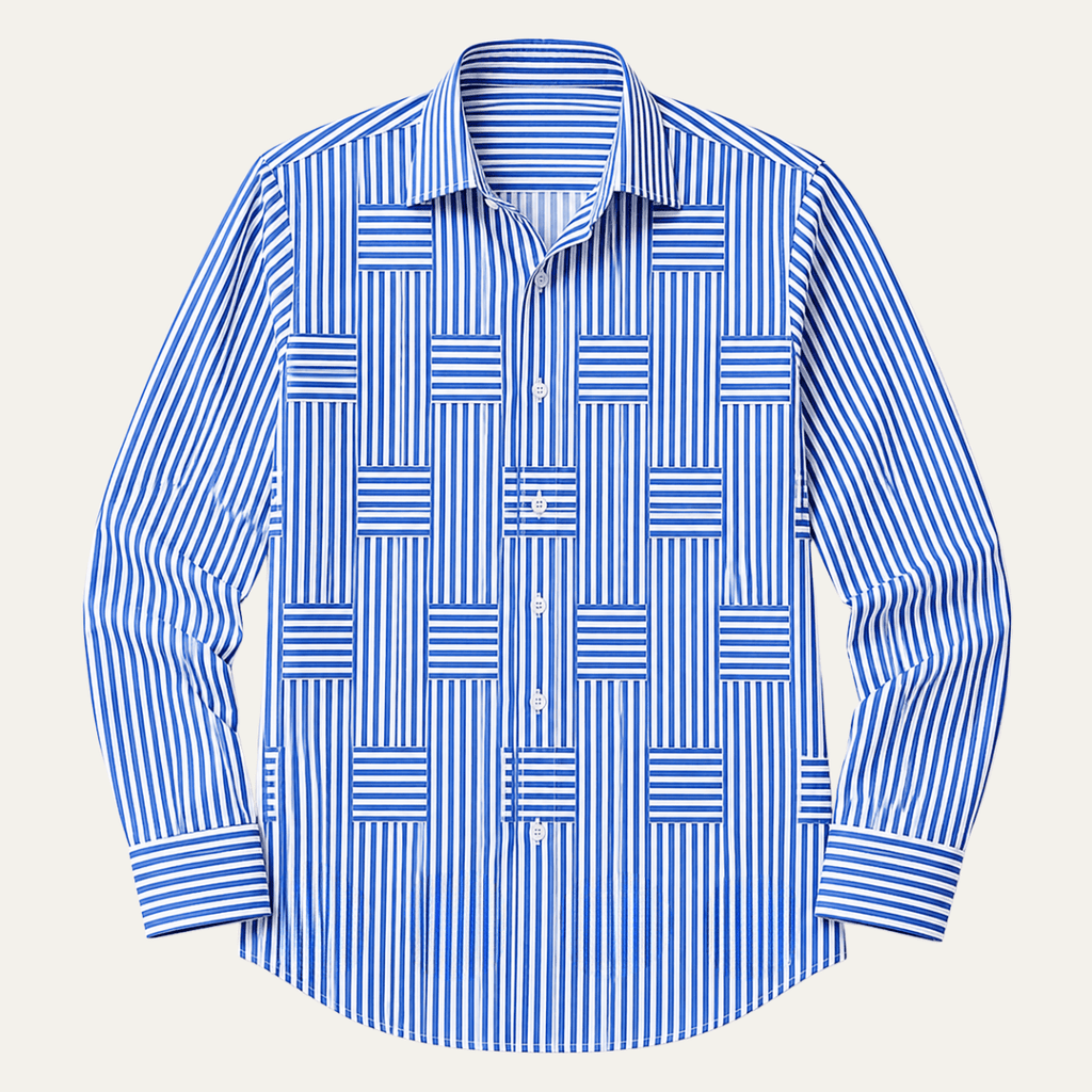 Men's Shirt ¡ª Striped Button-Up Tailored Fit Wrinkle Resistant