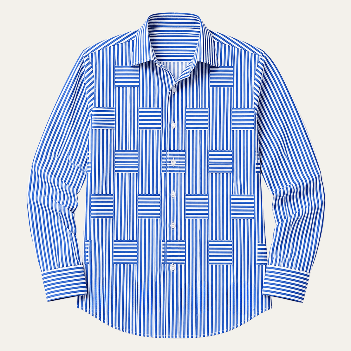 Men's Shirt ¡ª Striped Button-Up Tailored Fit Wrinkle Resistant