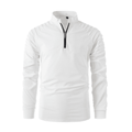 Quarter Zip Polo Shirt Men Stylish Casual Sweater
